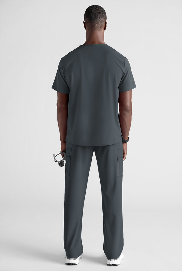 Easy STRETCH Men's Scrub Set - Pewter - 3