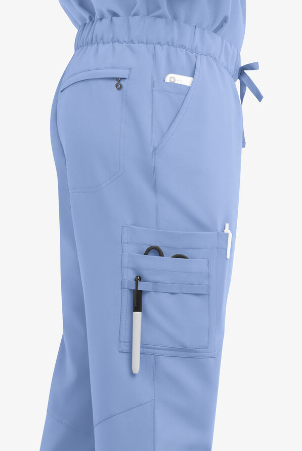 Pantal&oacute;n m&eacute;dico MOVEMENT by Butter-Soft STRETCH Hadar estilo cargo con 9 bolsillos para hombre - Ceil Blue - 6