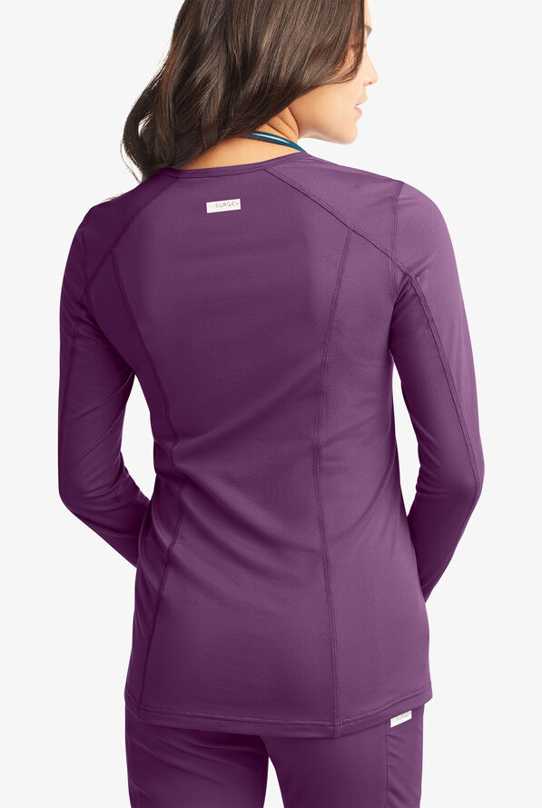 Camiseta médica ReSurge Jade con mangas largas para mujer - Eggplant - 3
