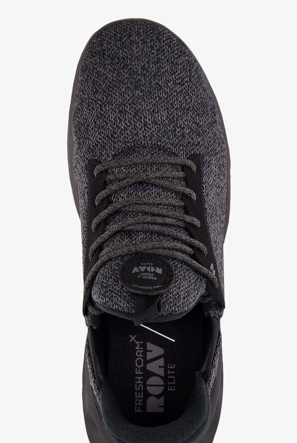 New Balance Men's Fresh Foam Roav Elite Black Athletic Lace Up Nursing Shoes - null - 2
