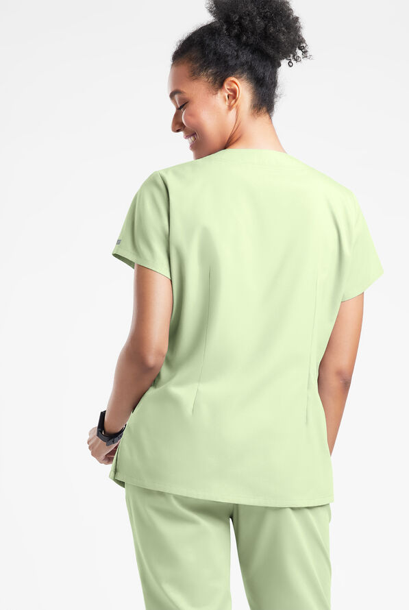 Butter-Soft Originals Women's 6-Pocket Scallop Neck Scrub Top - Spring Mint - 3