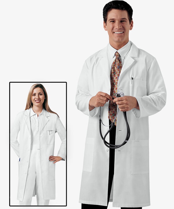 Med-Man Unisex Lab Coat with Vented Back - White - 2