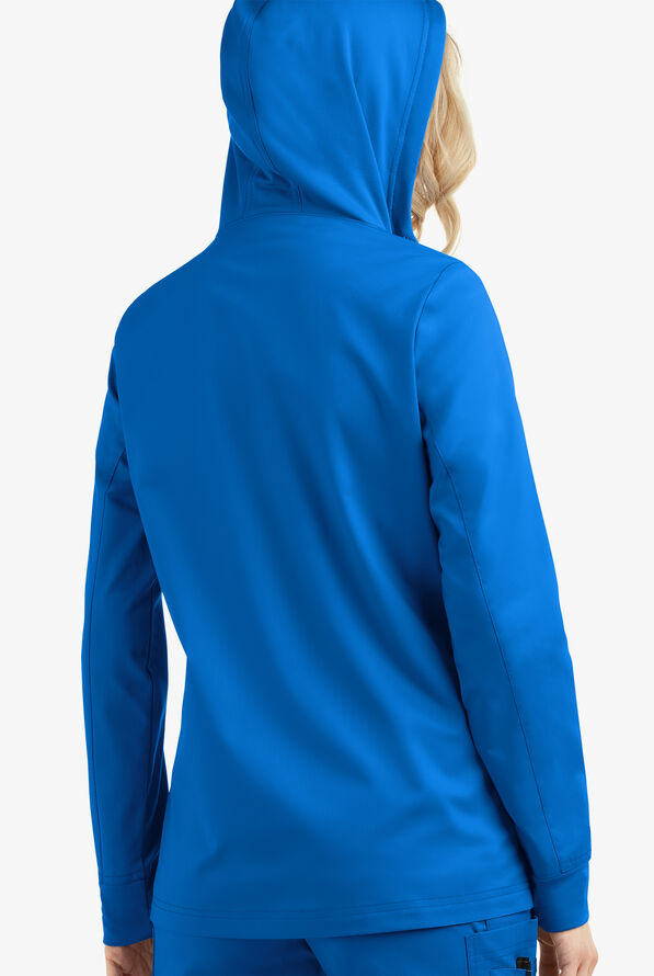 Sudadera médica con capucha abrigada UA Butter-Soft STRETCH con cremallera y 3 bolsillos para mujer - Royal - 4