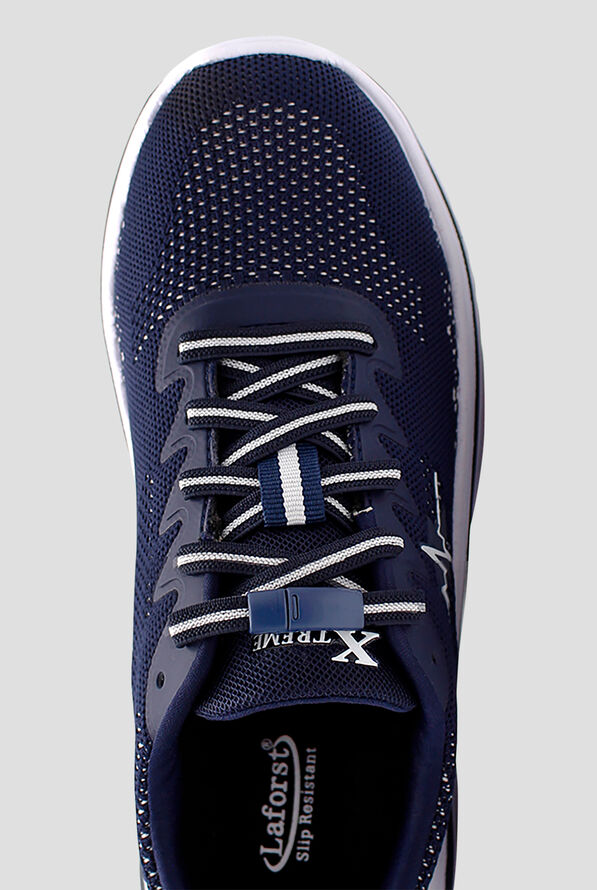 LaForst Women's Extreme Comfort Slip-Resistant Gliders Heartbeat Navy Bungee Athletic Shoes - null - 2