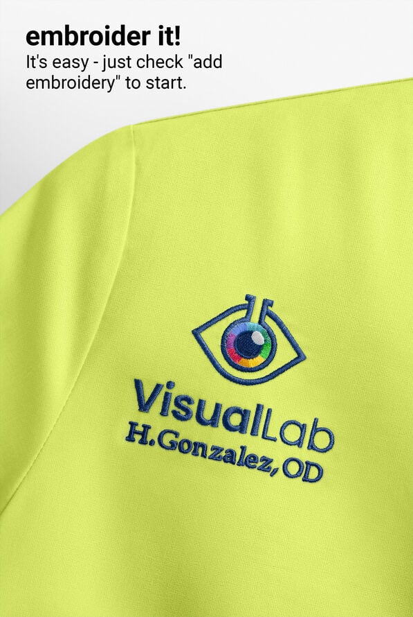 Easy STRETCH Leila Women's 3-Pocket Lace Up Grommet Scrub Top - Fresh Lime - 7