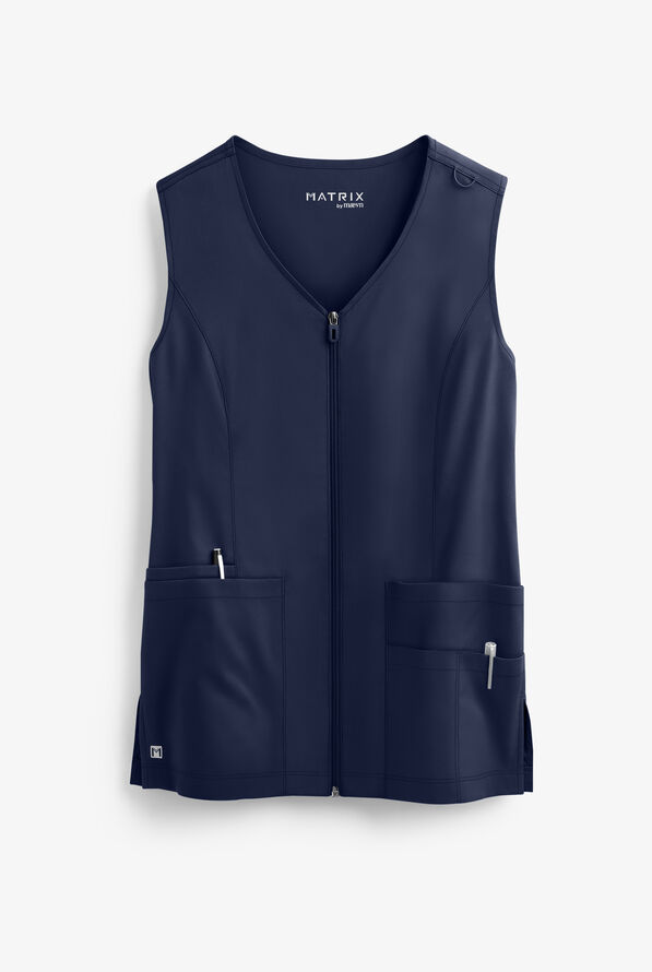 Maevn Matrix Basic STRETCH Zip Front Scrub Vest, Nursing Scrubs