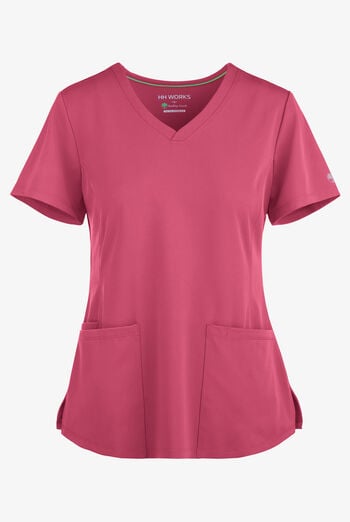 HH Works by Healing Hands Monica Women's 4-Pocket STRETCH V-Neck Scrub Top