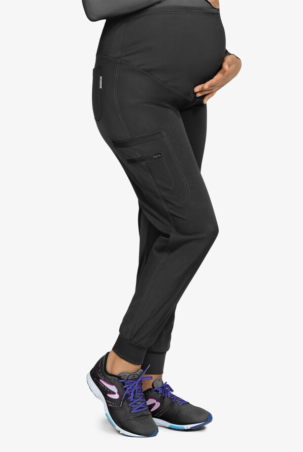 Pantalón médico de maternidad Zavate Ava & Me STRETCH estilo cargo jogger con 3 bolsillos para mujer - Black - 1