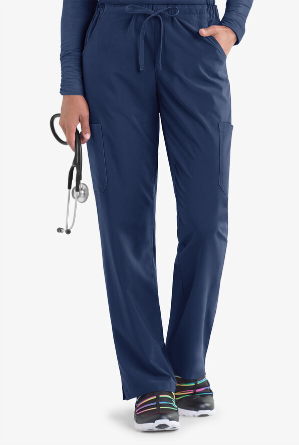 Strictly Scrubs Eden Women's 4-Pocket Drawstring Scrub Pants - Navy - 1