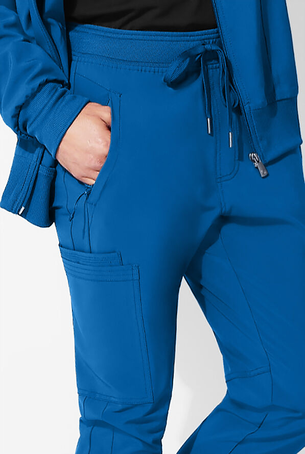 Infinity Men's 5-Pocket STRETCH Cargo Jogger Scrub Pants - Tall - Royal - 3