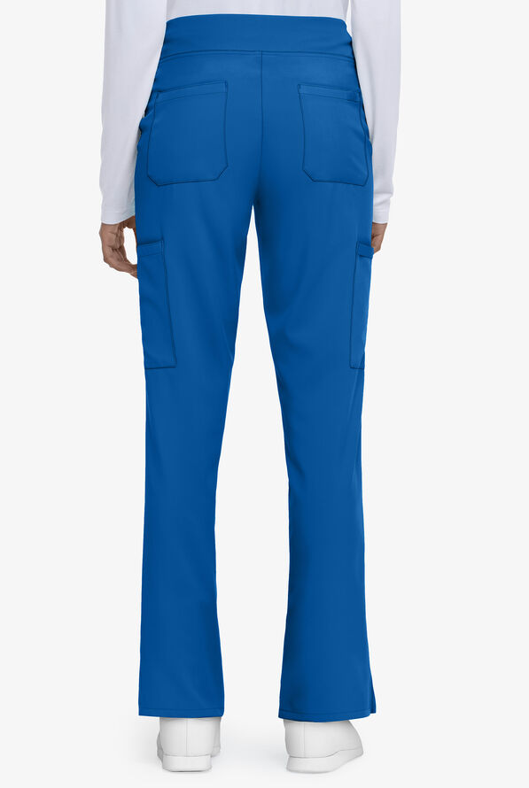 Dickies EDS Essentials Women's 7-Pocket STRETCH Elastic Waistband Cargo Scrub Pants - Royal - 2