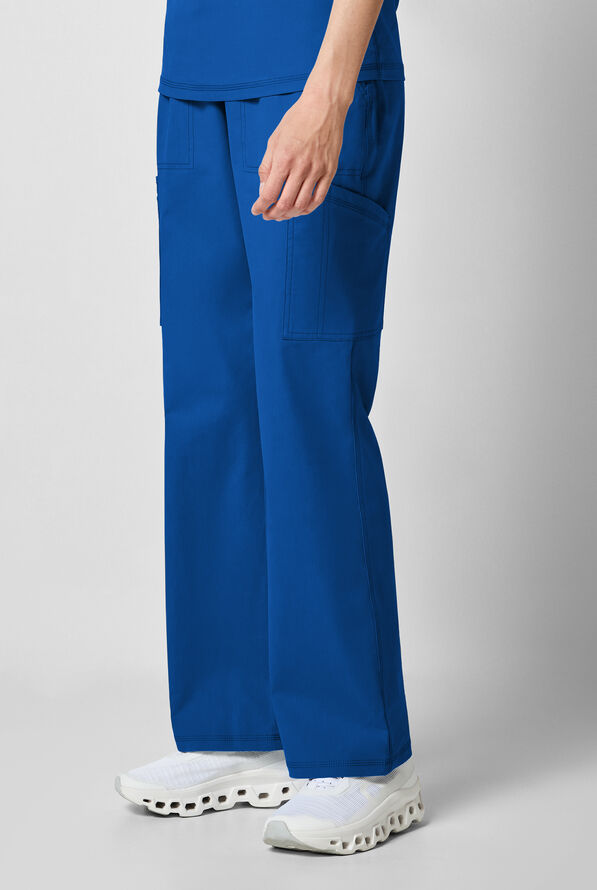 Dickies Forge Women's 6-Pocket Straight Leg Cargo Scrub Pants - Royal - 4