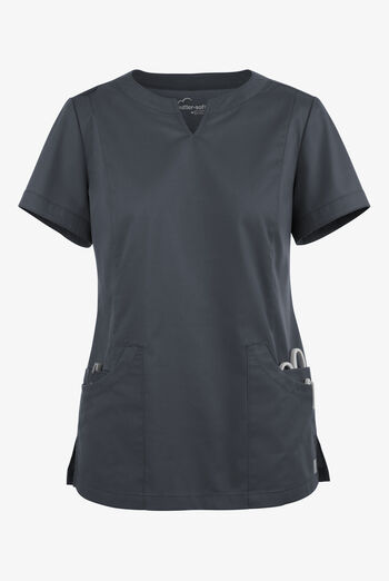 Blusa médica UA Butter-Soft STRETCH con cuello con muesca y 4 bolsillos para mujer