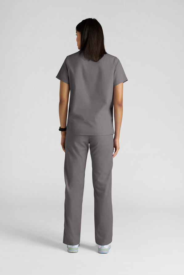 Conjunto de uniforme m&eacute;dico Strictly Scrubs con 4 bolsillos para mujer - Grey Stone - 5