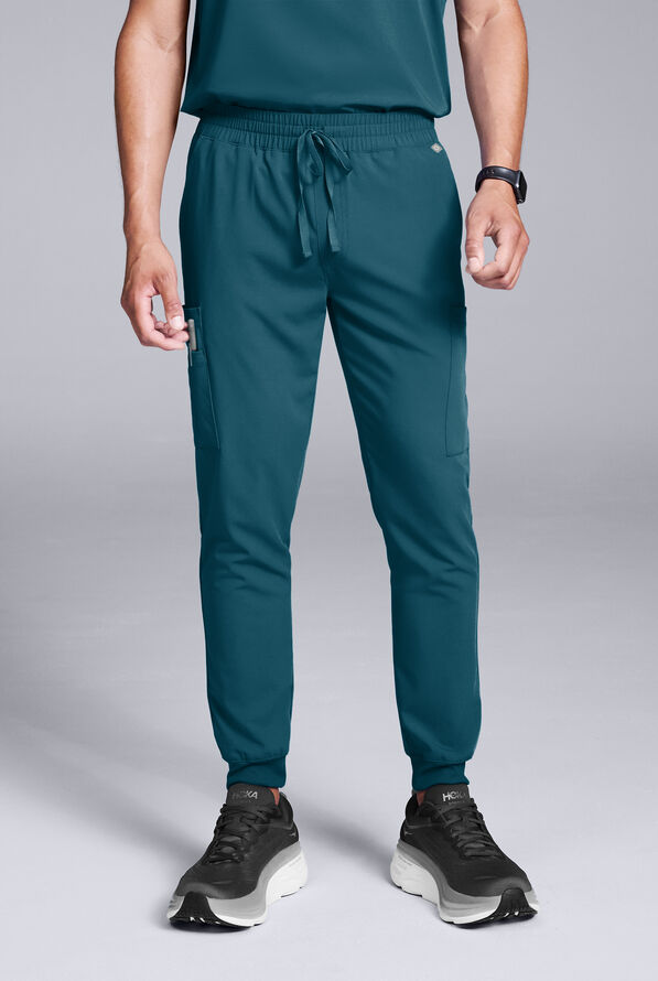 Pantalón médico Hypothesis S-R Shift Ready estilo jogger con 8 bolsillos para hombre - Caribbean Blue - 1