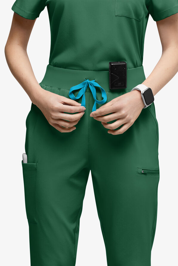 Easy STRETCH Olivia Women's 7-Pocket Slim Leg Jogger Scrub Pants - Tall - Hunter - 3