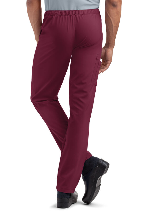 Tafford Active STRETCH Morgan Unisex 5-Pocket Drawstring Scrub Pants - Wine - 4