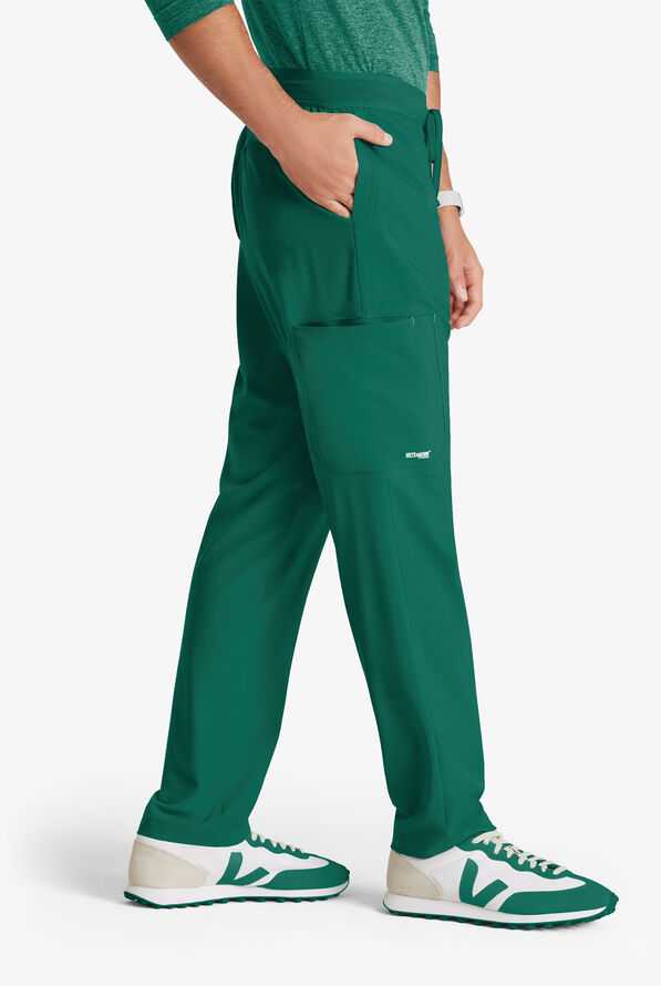 Grey's Anatomy by Barco Evolve STRETCH Highland Men's 5-Pocket Slim Leg Cargo Scrub Pants - Hunter - 2