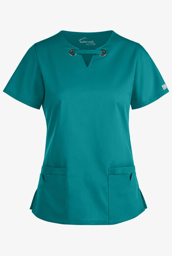 Butter-Soft STRETCH Women's 4-Pocket Large Grommet Scrub Top