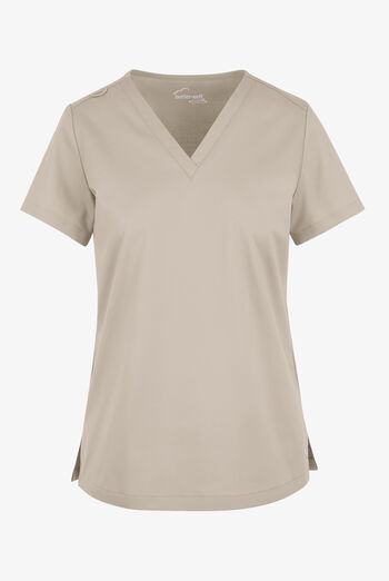 Blusa m&eacute;dica UA Butter-Soft STRETCH con cuello en V para mujer