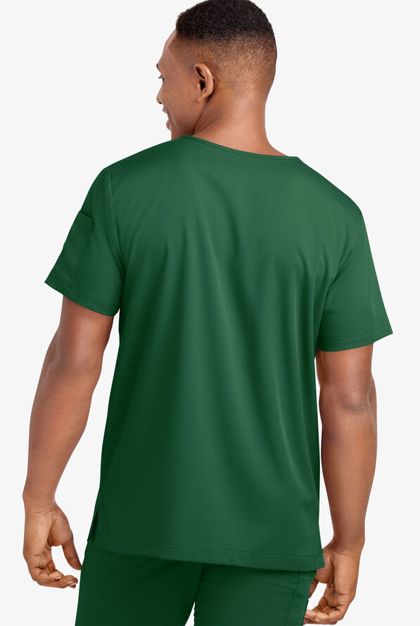 Advantage STRETCH Men's 4-Pocket V-Neck Scrub Top - Hunter - 4