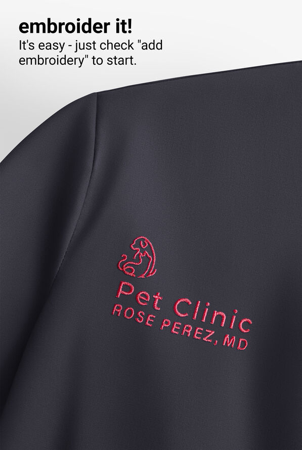 Camisa m&eacute;dica Grey's Anatomy&trade; by Barco Emerge Rhodes STRETCH estilo Henley con cuello redondo y 1 bolsillo para hombre - Steel Gray - 7