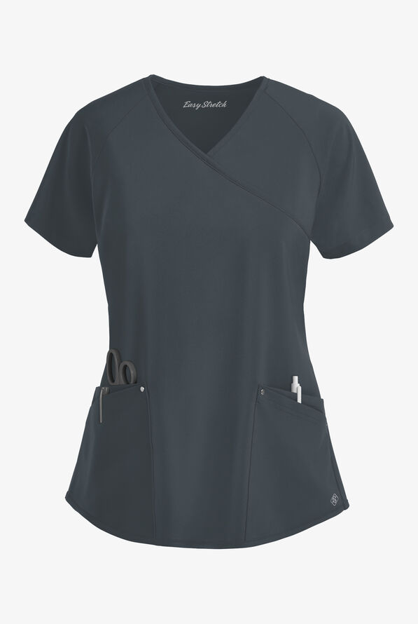Blusa médica Easy STRETCH Cara con mangas raglán - Pewter - 1