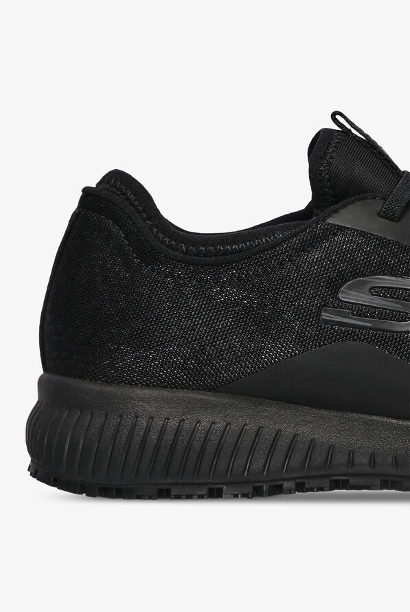 Skechers Work Women's Squad Glistle Black Athletic Slip On Shoes - Black - 4