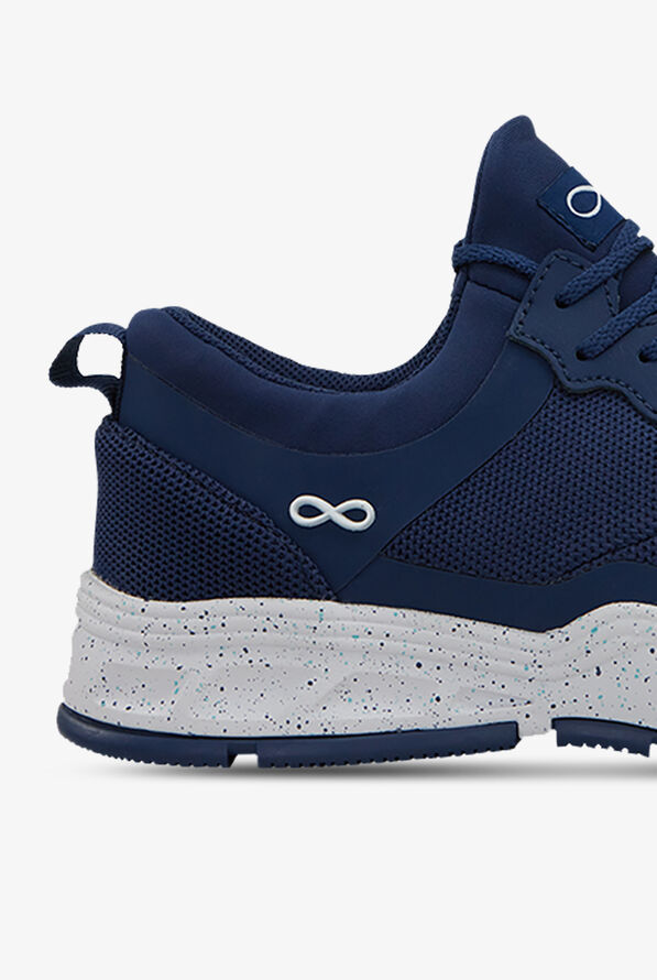 Infinity Women's Fly Navy Flecked Athletic Lace Up Shoes - null - 4