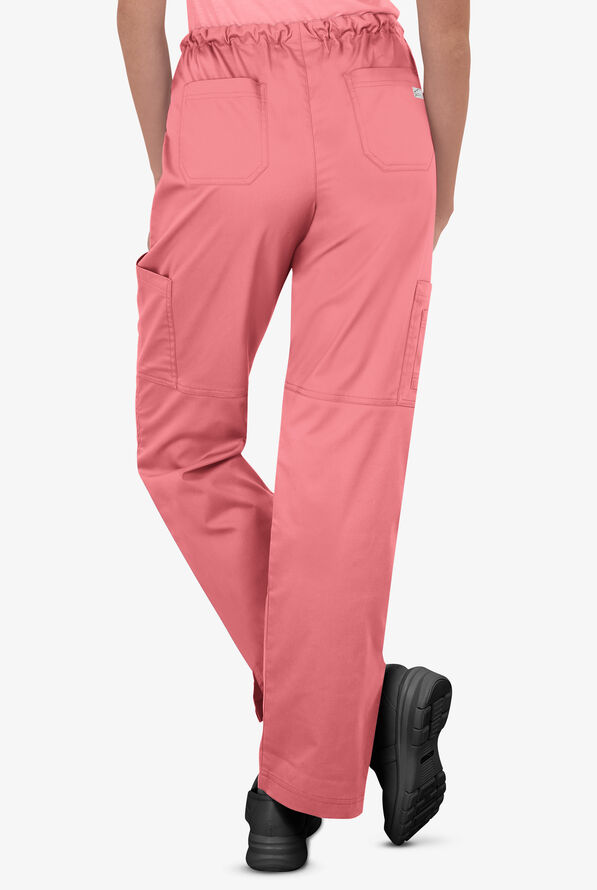 Pantal&oacute;n m&eacute;dico Butter-Soft STRETCH Petite con cord&oacute;n y 10 bolsillos para mujer - Guava Fizz - 3