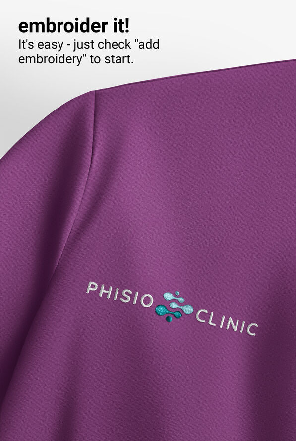 Grey's Anatomy by Barco Knit STRETCH Renew Women's 1-Pocket Dolman Sleeve Polo Scrub Top - Imperial Violet - 3