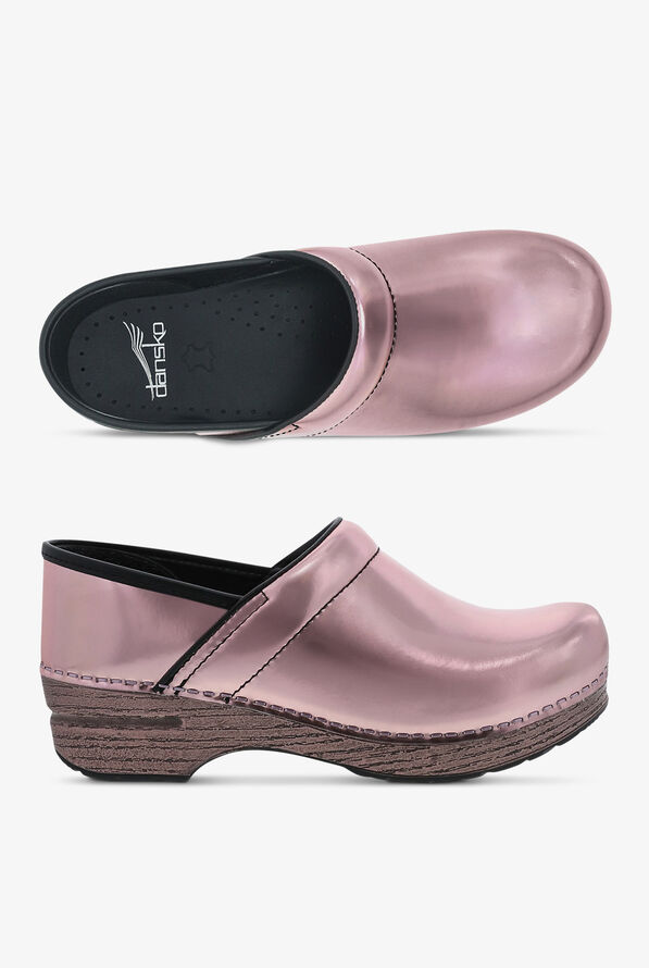 Dansko Women's Professional Rose Chrome Metallic Nursing Clogs - Rose Gold - 1