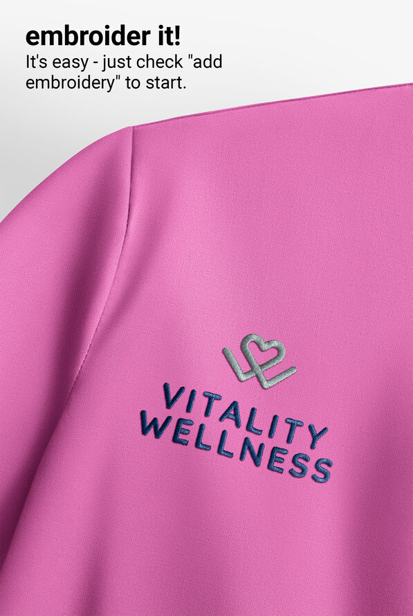 Blusa médica ReSurge Ruby con cuello en V y 5 bolsillos para mujer - Magnesium Pink - 8