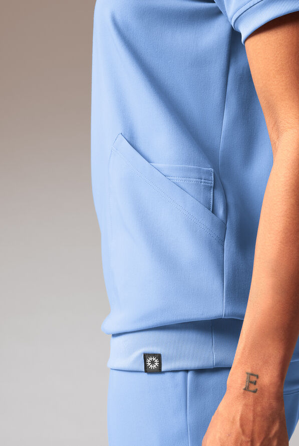 Hypothesis Kentica Crew Women’s 4-Pocket Scrub Top - Ceil Blue - 4