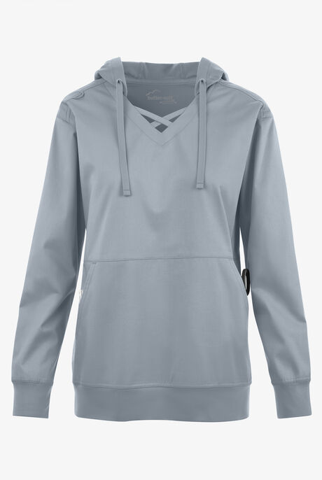 Butter-soft STRETCH Women's 4-Pocket Pullover Scrub Hoodie