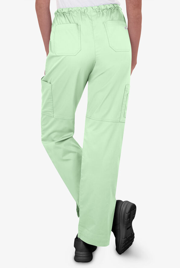 Pantal&oacute;n m&eacute;dico Butter-Soft STRETCH Petite con cord&oacute;n y 10 bolsillos para mujer - Soft Mint - 3