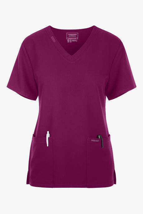Cherokee Workwear Originals Ultra Women's 2-Pocket V-Neck Scrub Top