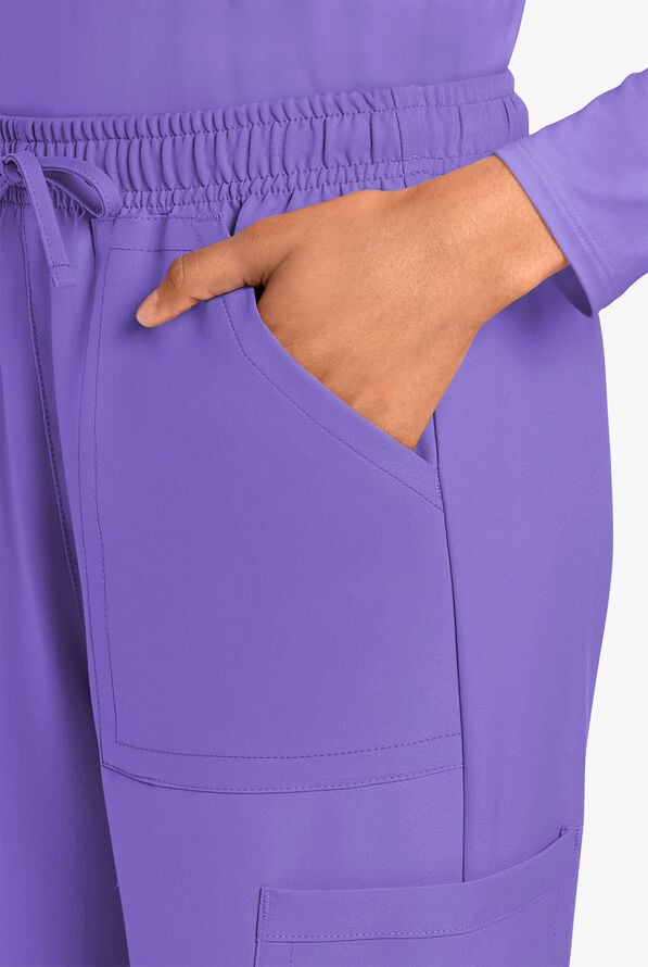 Pantal&oacute;n m&eacute;dico Cherokee Workwear Originals Ultra estilo cargo con piernas rectas y 4 bolsillos para mujer - Electric Lavender - 2