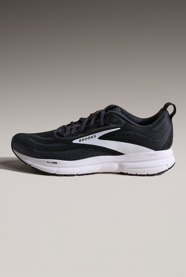 Brooks Men's Trace 4 Black/Grey/White Athletic Lace Up Nursing Shoes - null - 1