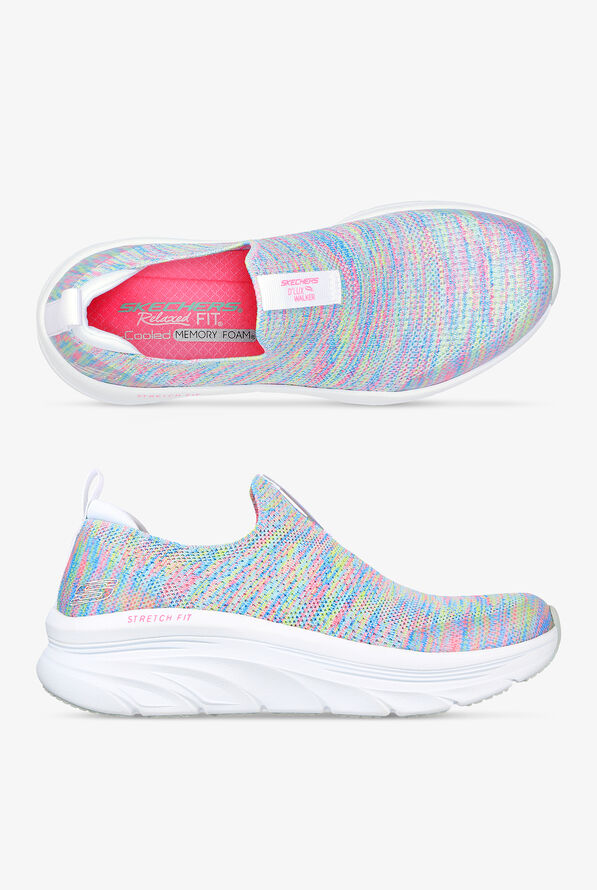 Skechers Sport Women's D'Lux Walker Rainbow Sky Athletic Slip On Nursing Shoes - null - 1