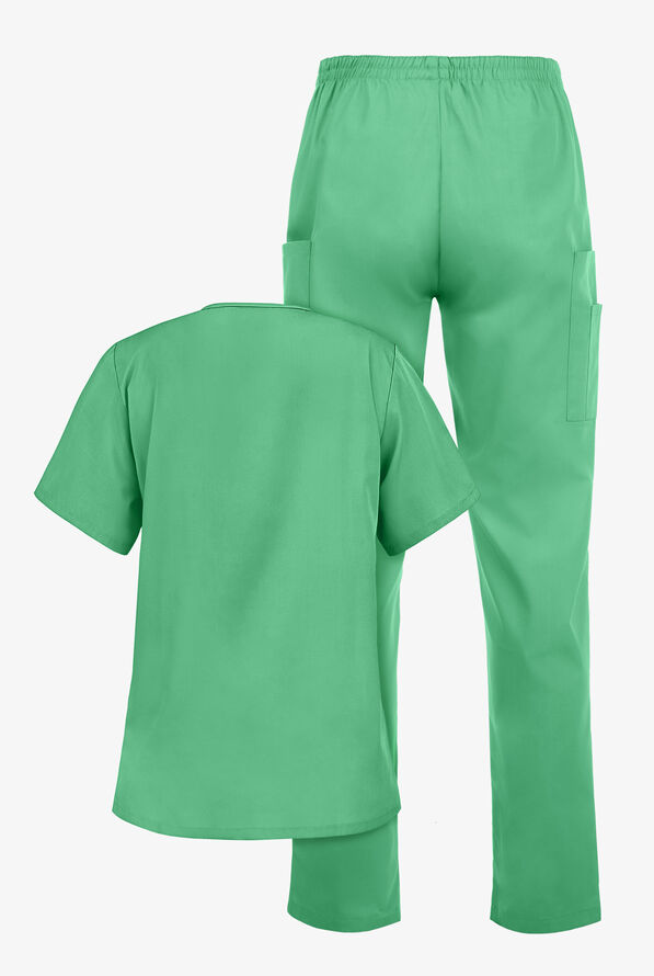 Strictly Scrubs Women’s 6-Pocket Scrub Set - Jade - 2