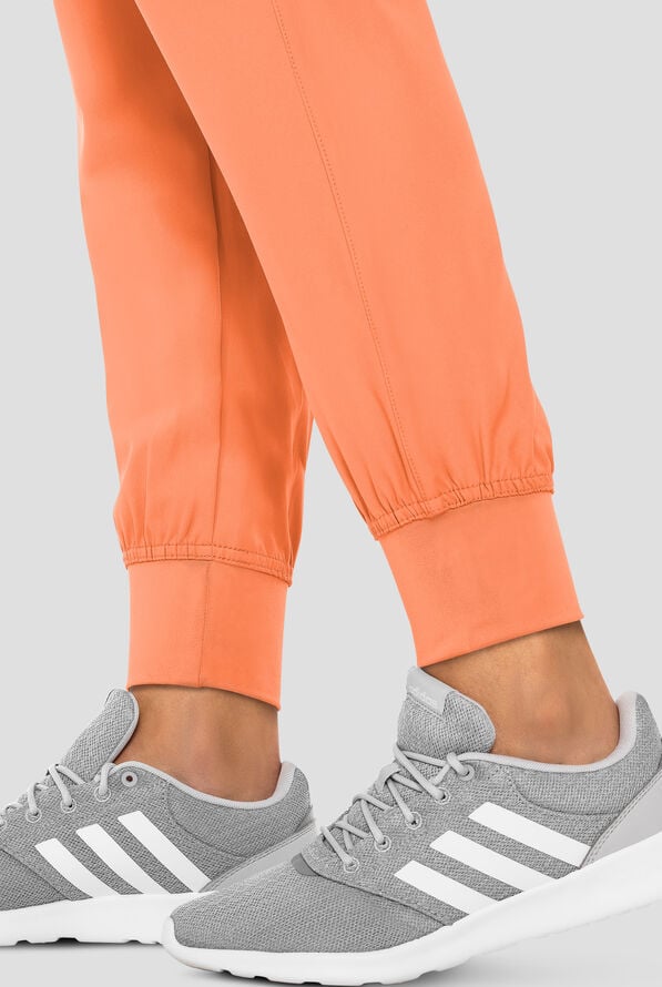 Med Couture Insight Women's 6-Pocket Cargo Jogger Scrub Pants - Papa Don't Peach - 3