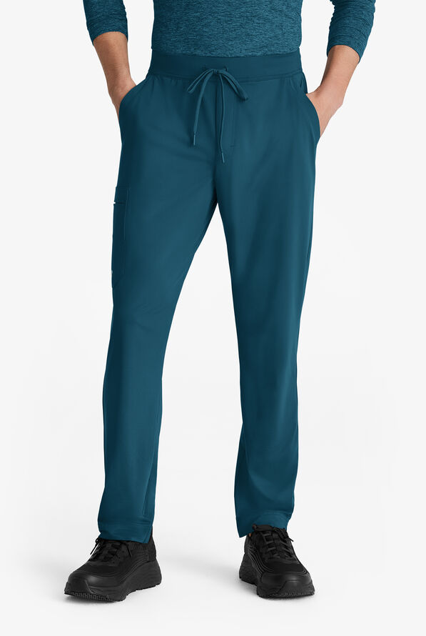 Skechers by Barco Slip-ins Rebound Men's 4-Pocket STRETCH Slim Straight Leg Cargo Scrub Pants - Bahama Blue - 1