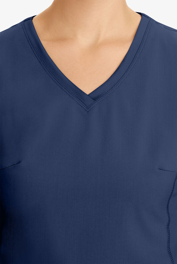 Healing Hands Purple Label Juliet Women's 2-Pocket STRETCH Princess Seam Scrub Top - Navy - 5