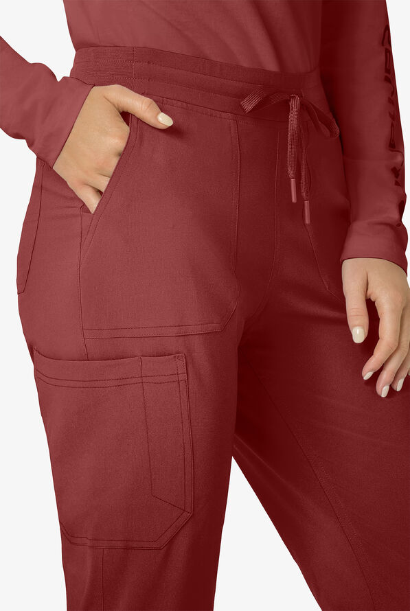 Carhartt Cross-Flex Force Women's 8-Pocket STRETCH Knit Cuff Cargo Jogger Scrub Pants - Amber Terrain - 3