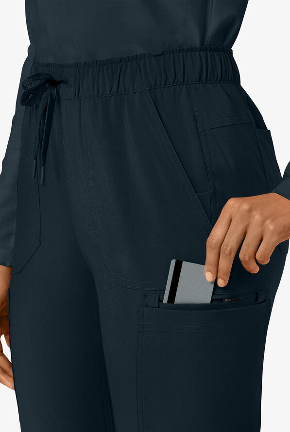 Carhartt Cross-Flex Force Women's 6-Pocket STRETCH Convertible Drawstring Cargo Scrub Pants - Navy - 3