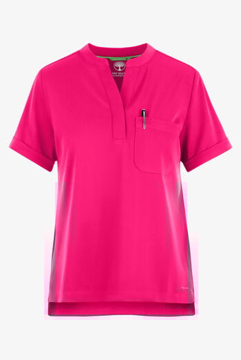 HH Works by Healing Hands Macy Women's 1-Pocket STRETCH Mandarin Collar Tuck In Scrub Top