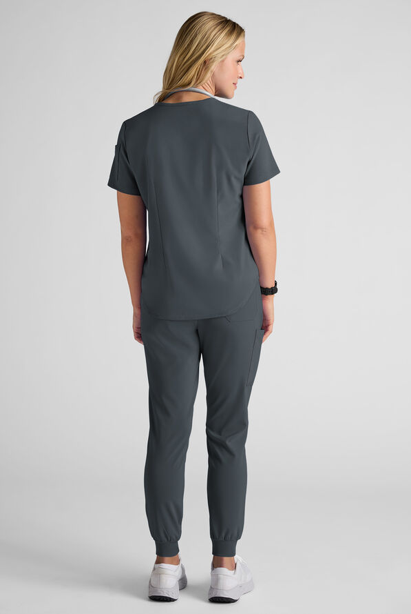 Easy STRETCH Women's Scrub Set - Pewter - 4