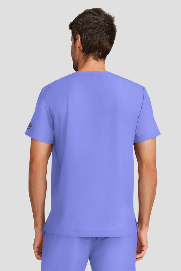 Camisa m&eacute;dica Healing Hands Quest STRET CH con cuello en V y 1 bolsillo para hombre - Ceil Blue - 4