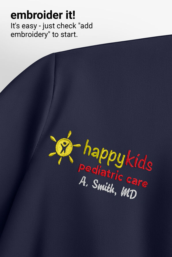 Advantage STRETCH Men's 4-Pocket Zip Front Warm-Up Scrub Jacket - Navy - 7